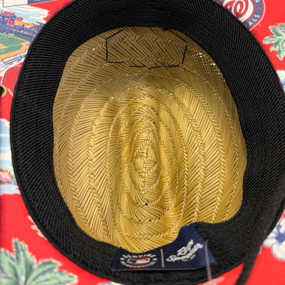 Reyn Spooner x MLB Washington Nationals Tan Straw Sun Hawaiian Hat One Size - Picture 7 of 13